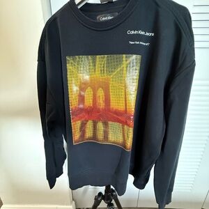 Calvin Klein Black Sweater with Graphic Print